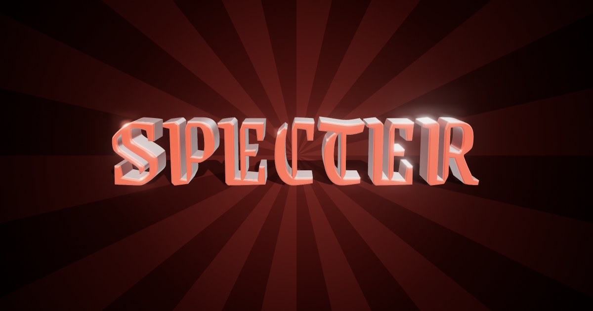 Specter 3D text effect