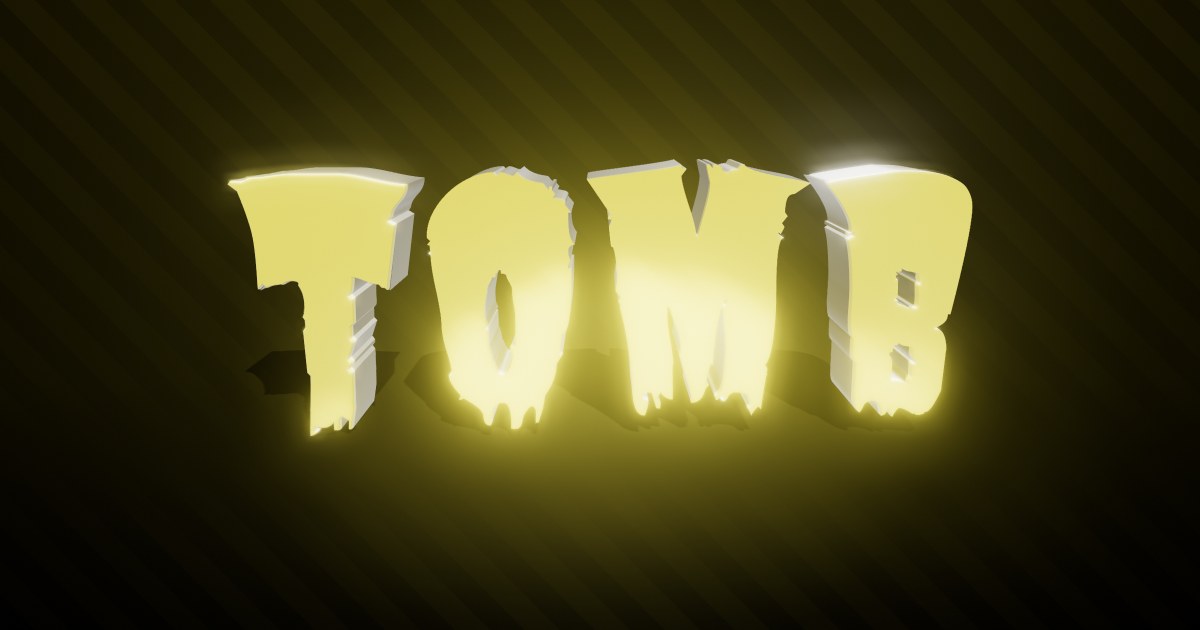 Tomb 3D text effect