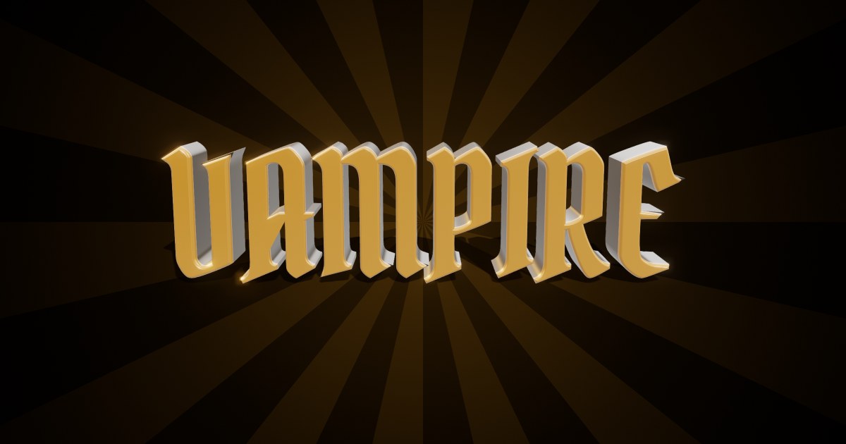 Vampire 3D text effect