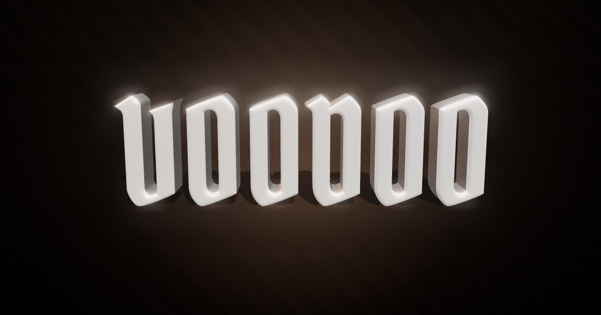 Voodoo 3D text effect