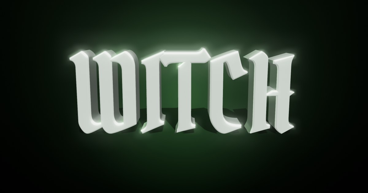 Witch 3D text effect