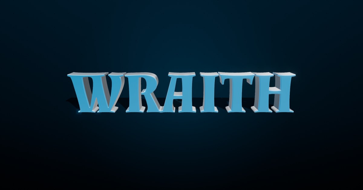 Wraith 3D text effect