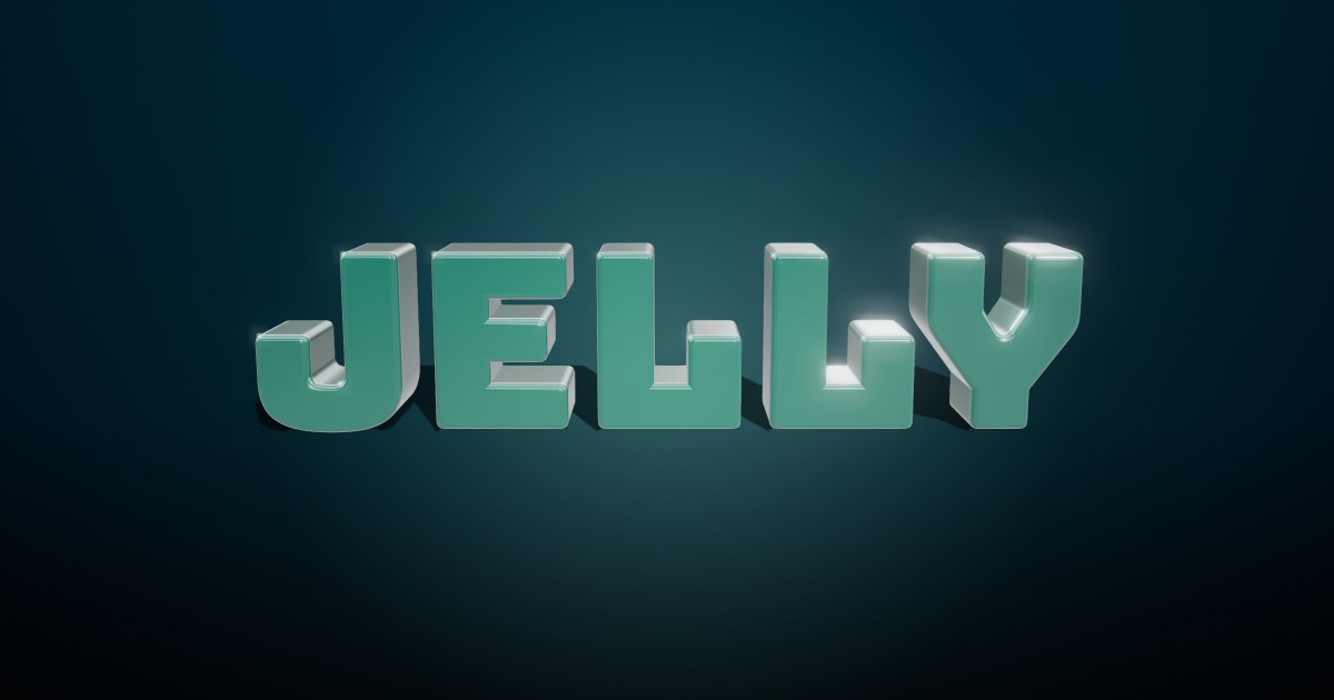 Jelly Glass 3D text effect