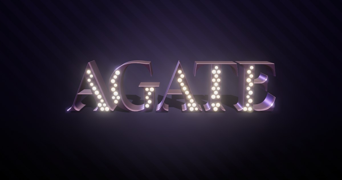 Agate 3D text effect