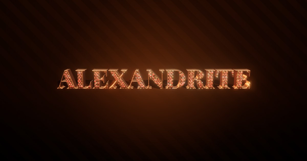 Alexandrite 3D text effect