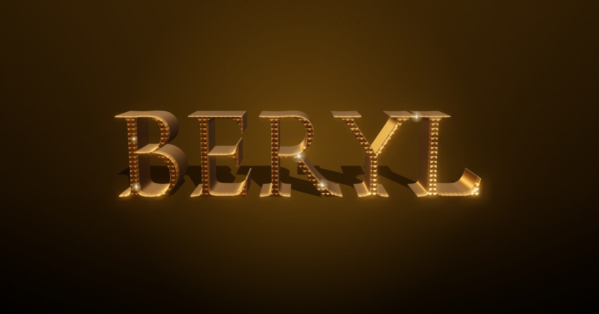 Beryl 3D text effect