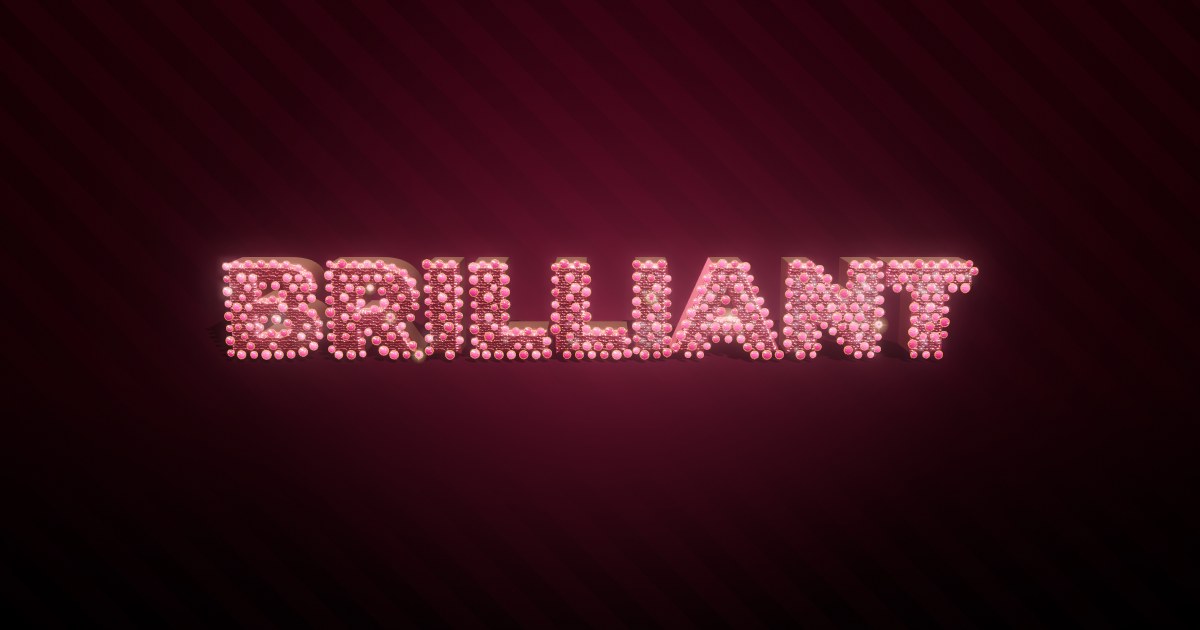 Brilliant 3D text effect