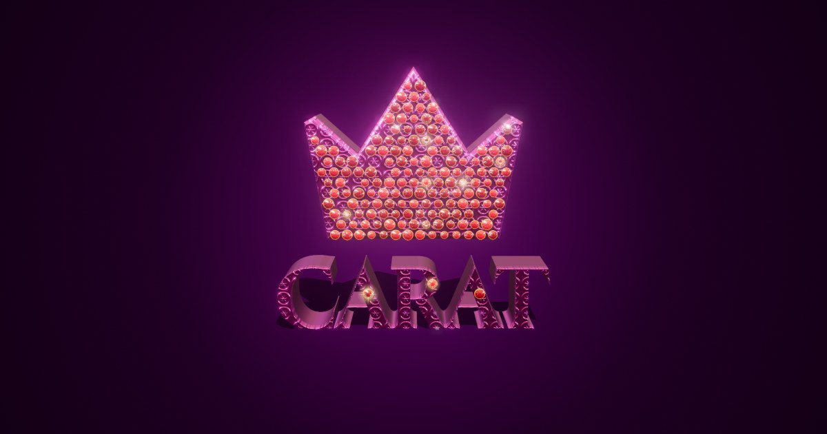 Carat 3D text effect