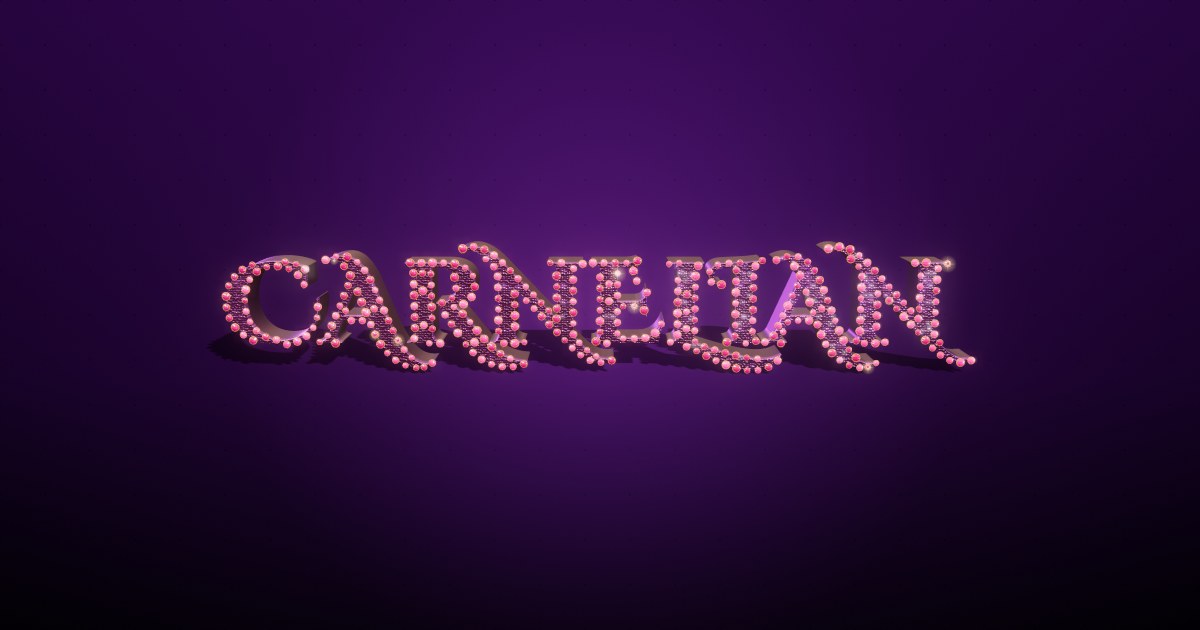 Carnelian 3D text effect