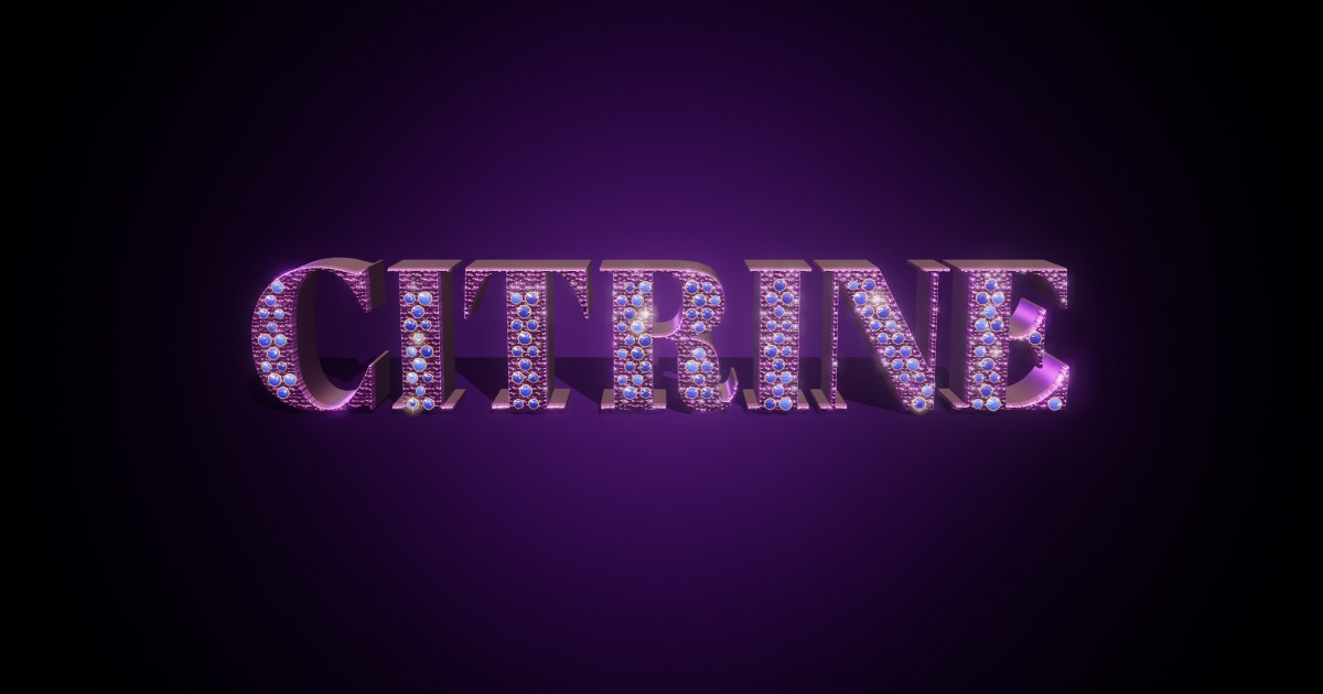 Citrine 3D text effect