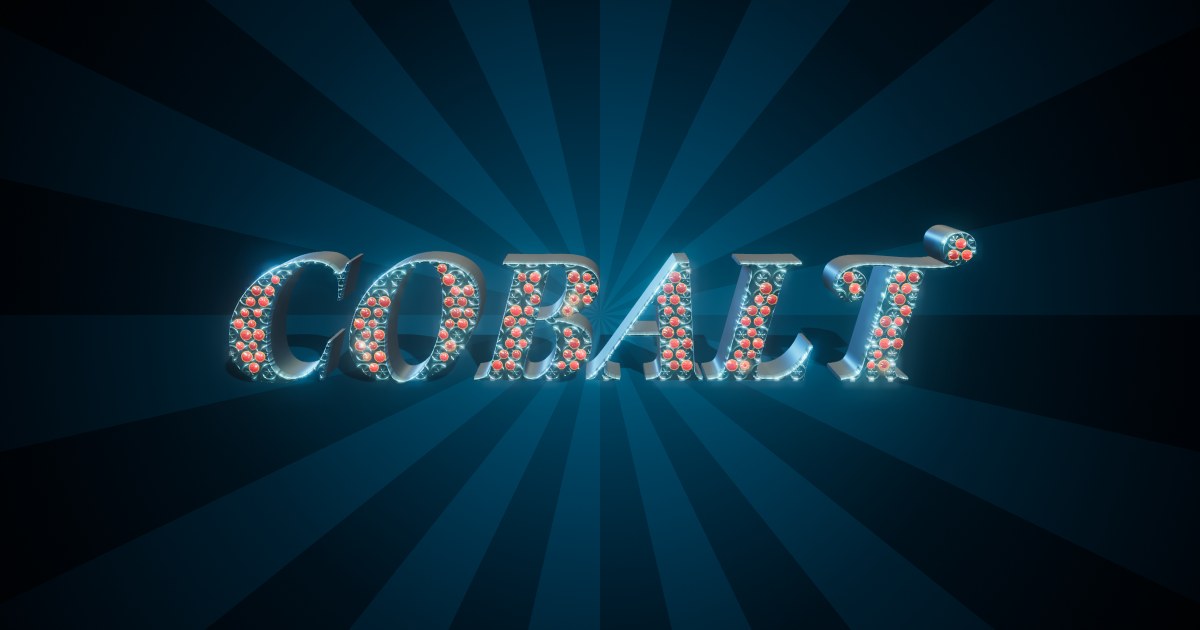 Cobalt 3D text effect
