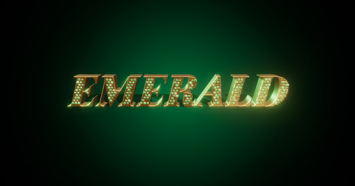 Emerald Crown 3D text effect