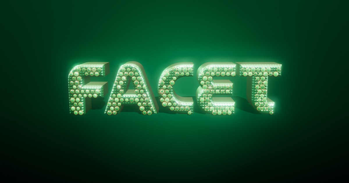 Facet 3D text effect