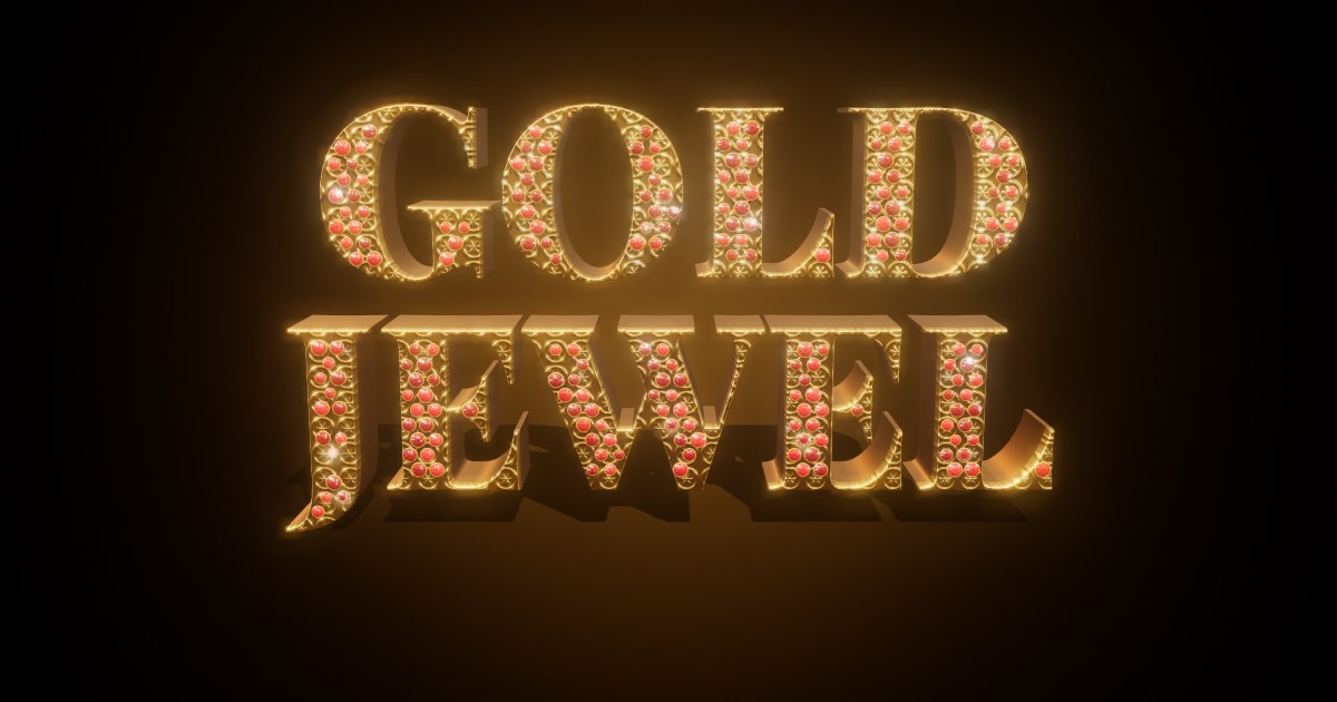 Gold Jewel 3D text effect