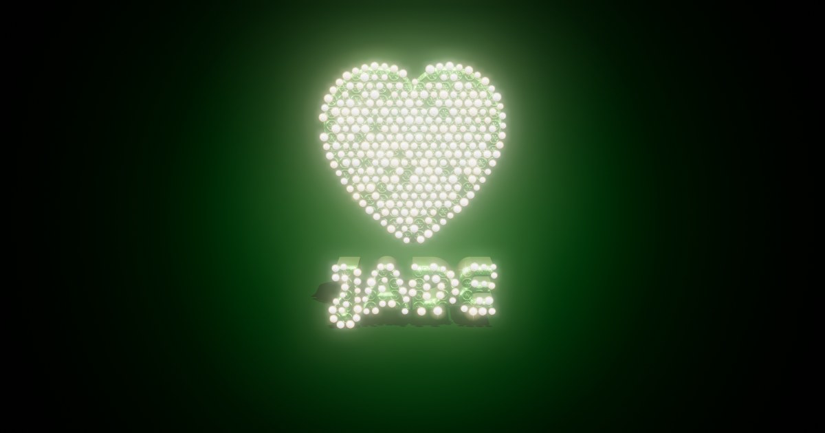 Jade 3D text effect