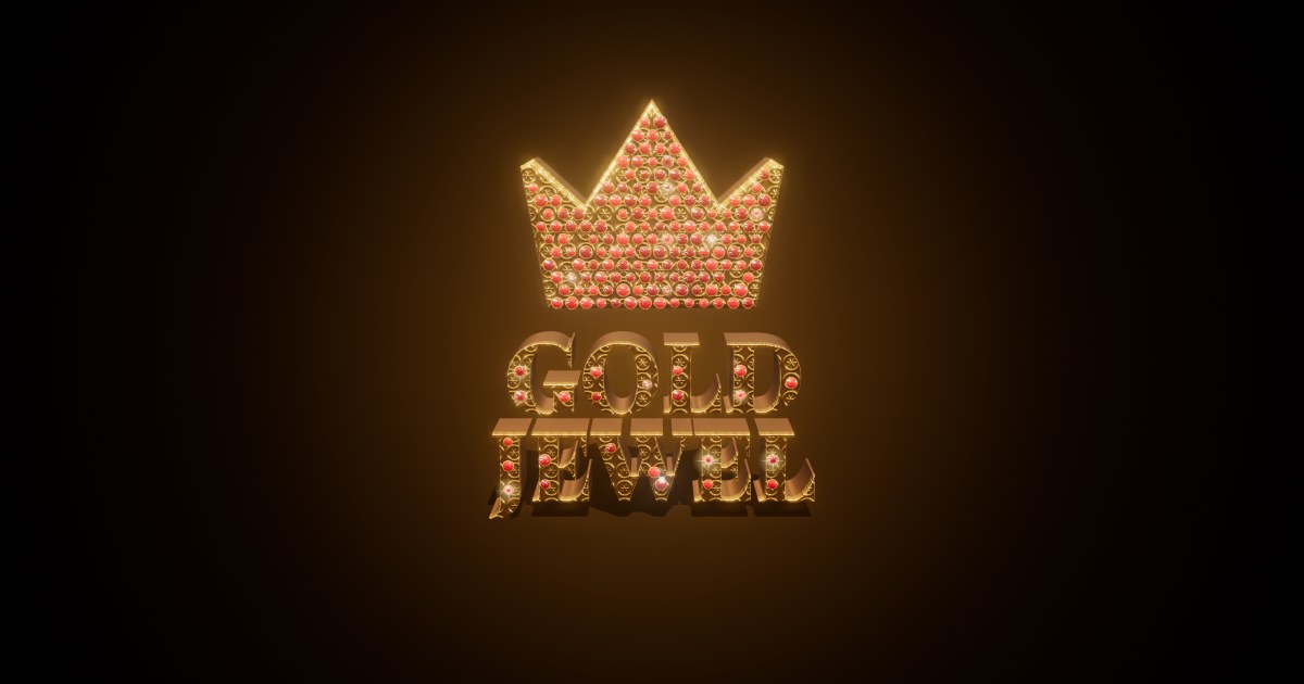 Ruby Crown 3D text effect