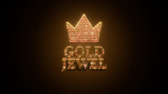 Ruby Crown 3D text effect