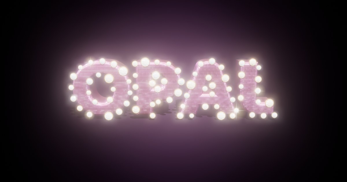 Opal 3D text effect