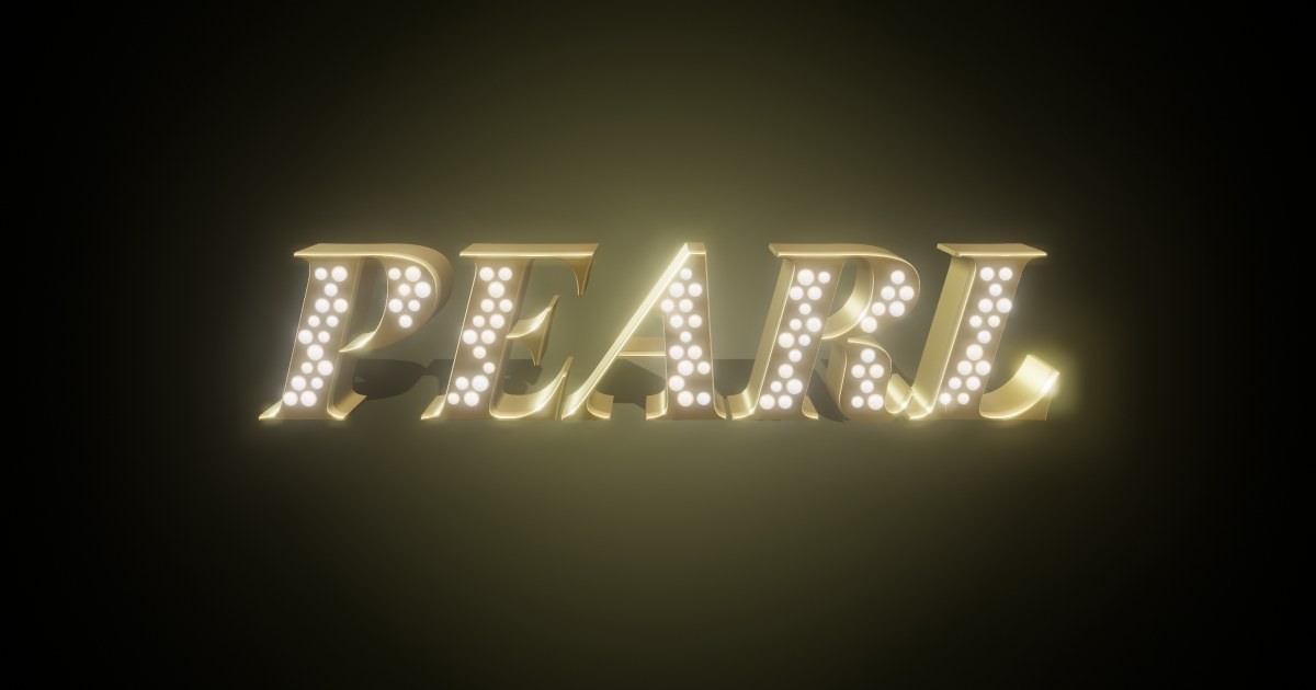 Pearl 3D text effect