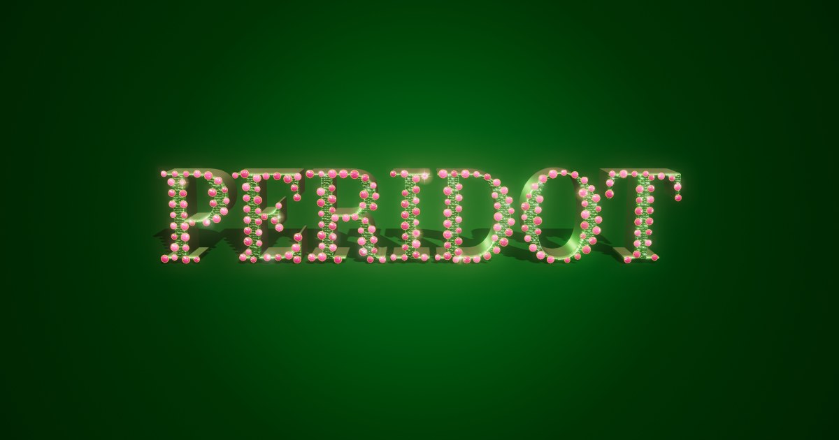 Peridot 3D text effect