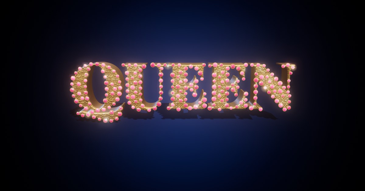 Queen 3D text effect