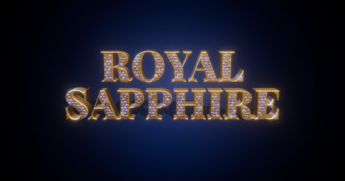 Royal Sapphire 3D text effect