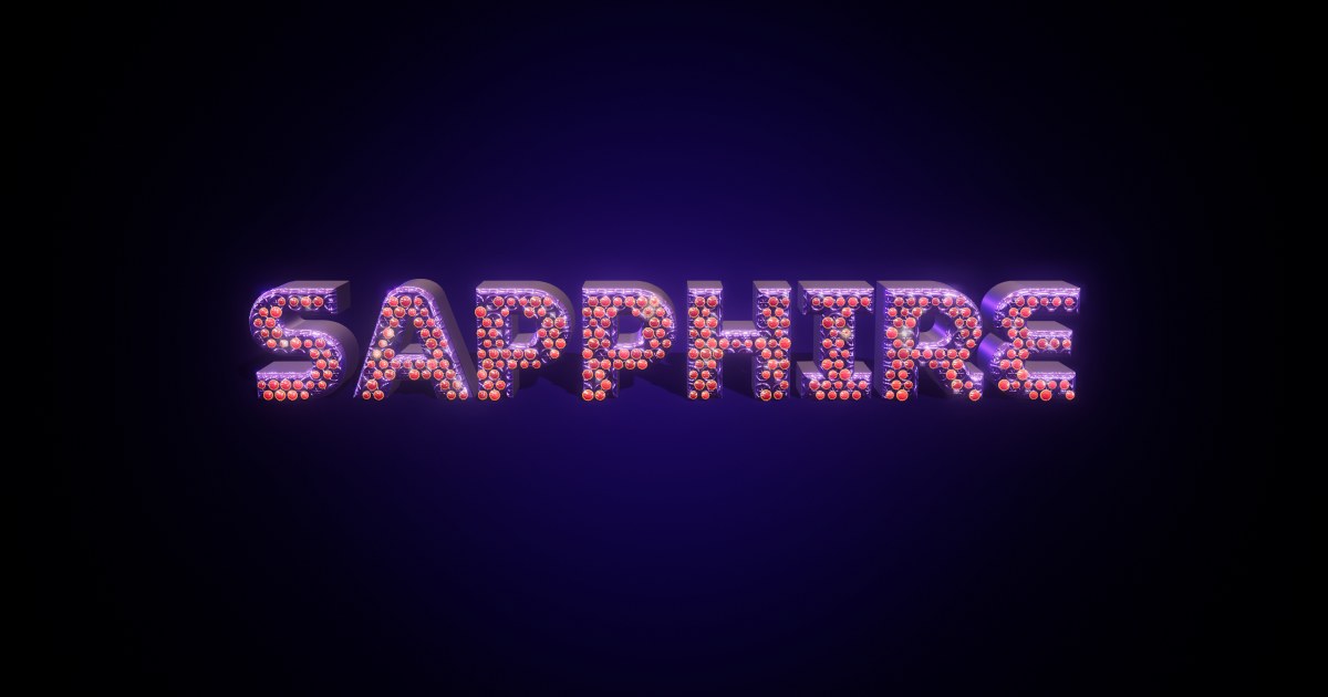 Sapphire 3D text effect