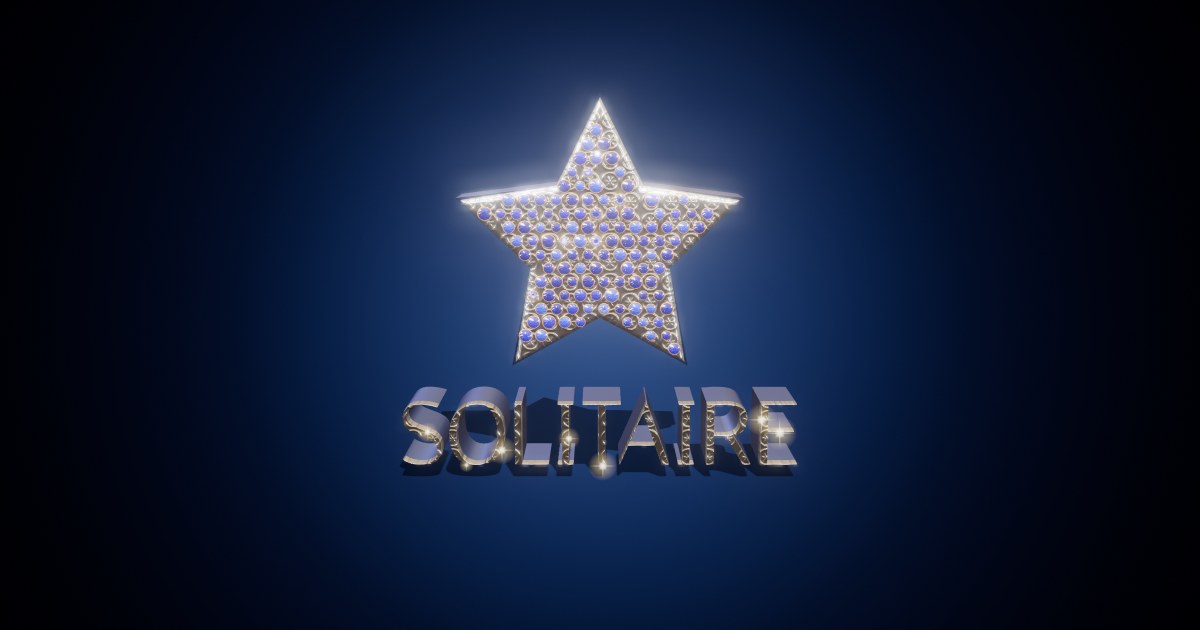 Solitaire 3D text effect