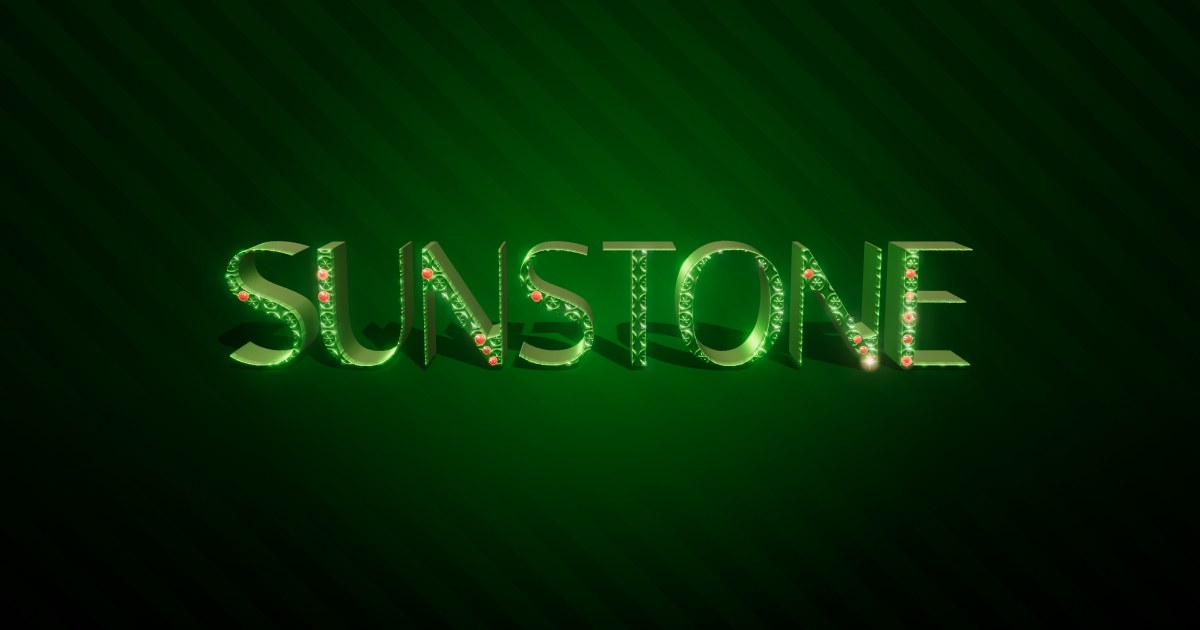 Sunstone 3D text effect