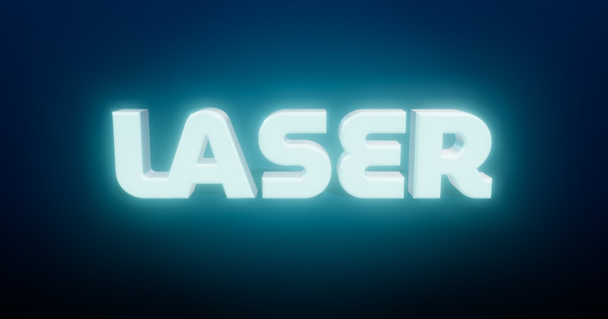 Laser Grid 3D text effect