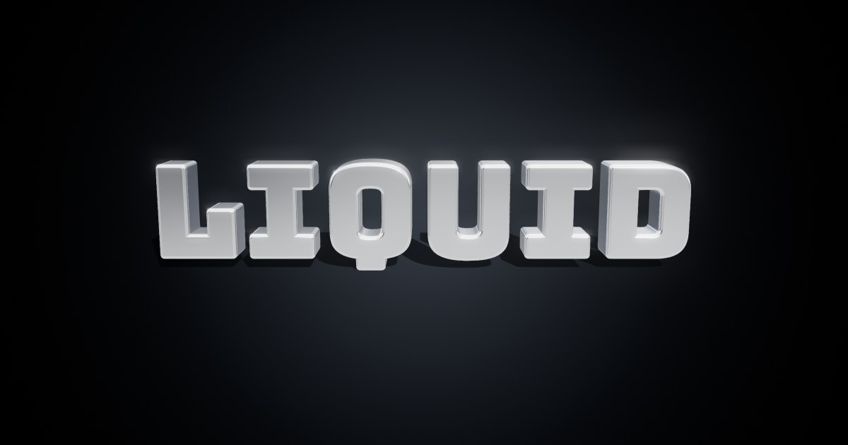 Liquid Mercury 3D text effect
