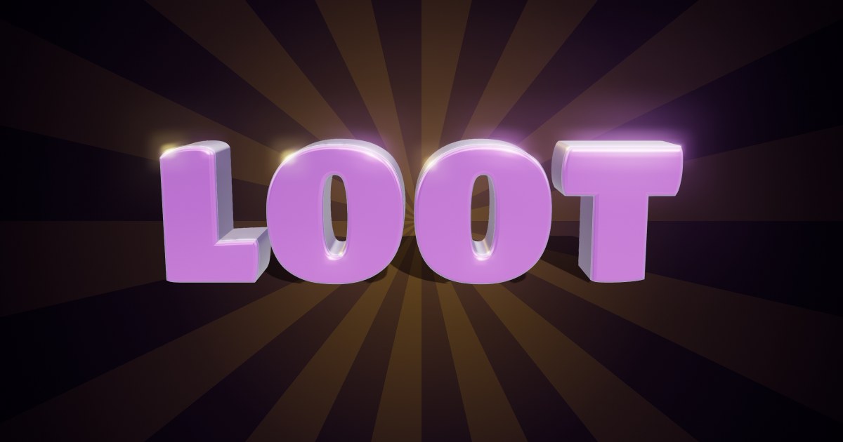 Loot Box 3D text effect