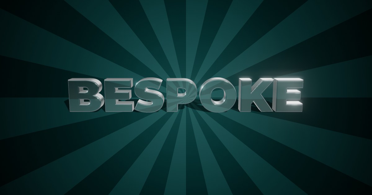 Bespoke 3D text effect