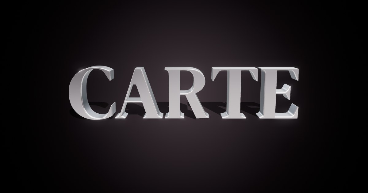 Carte 3D text effect