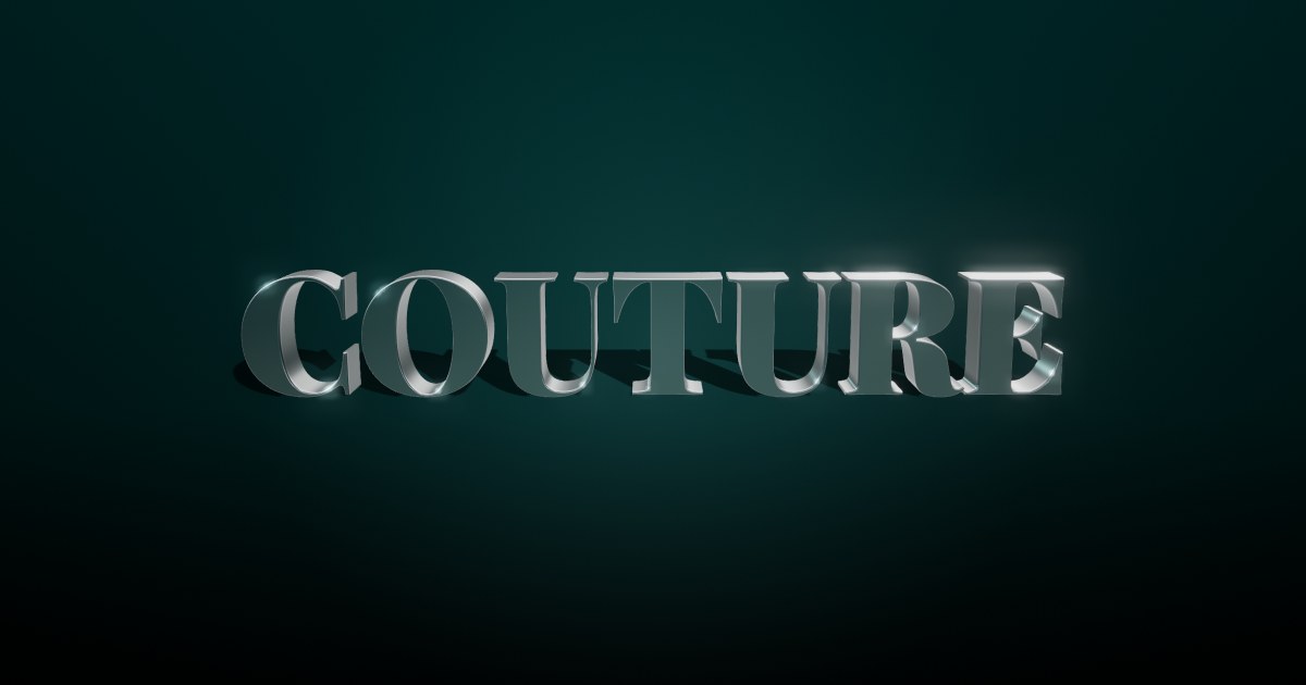 Couture 3D text effect