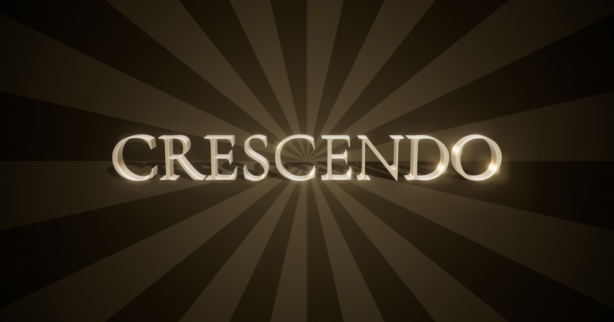 Crescendo 3D text effect