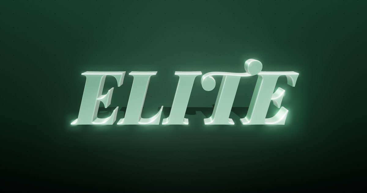 Elite 3D text effect