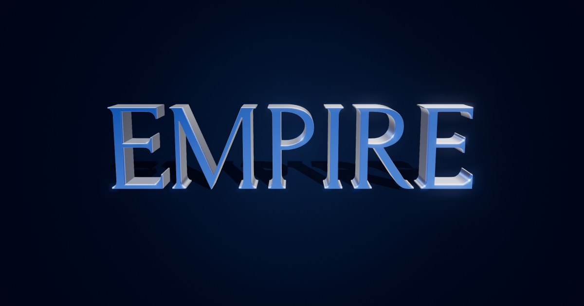 Empire 3D text effect