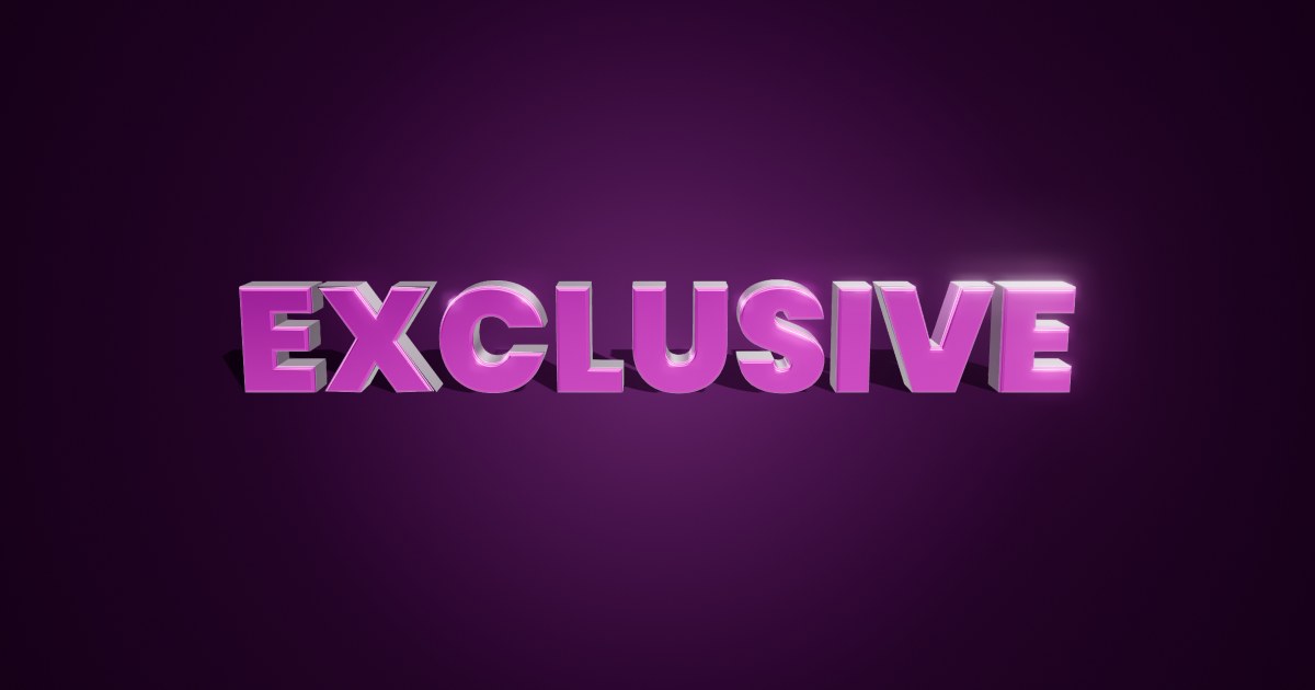 Exclusive 3D text effect