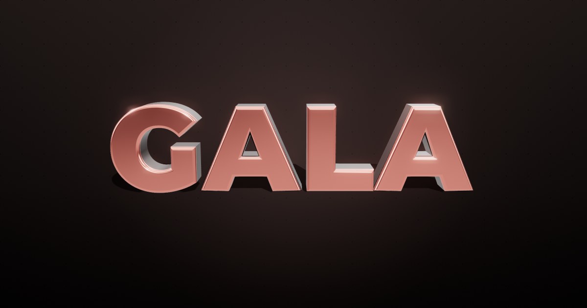Gala 3D text effect