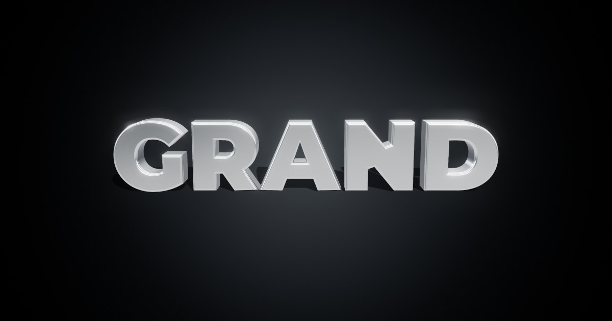 Grand 3D text effect