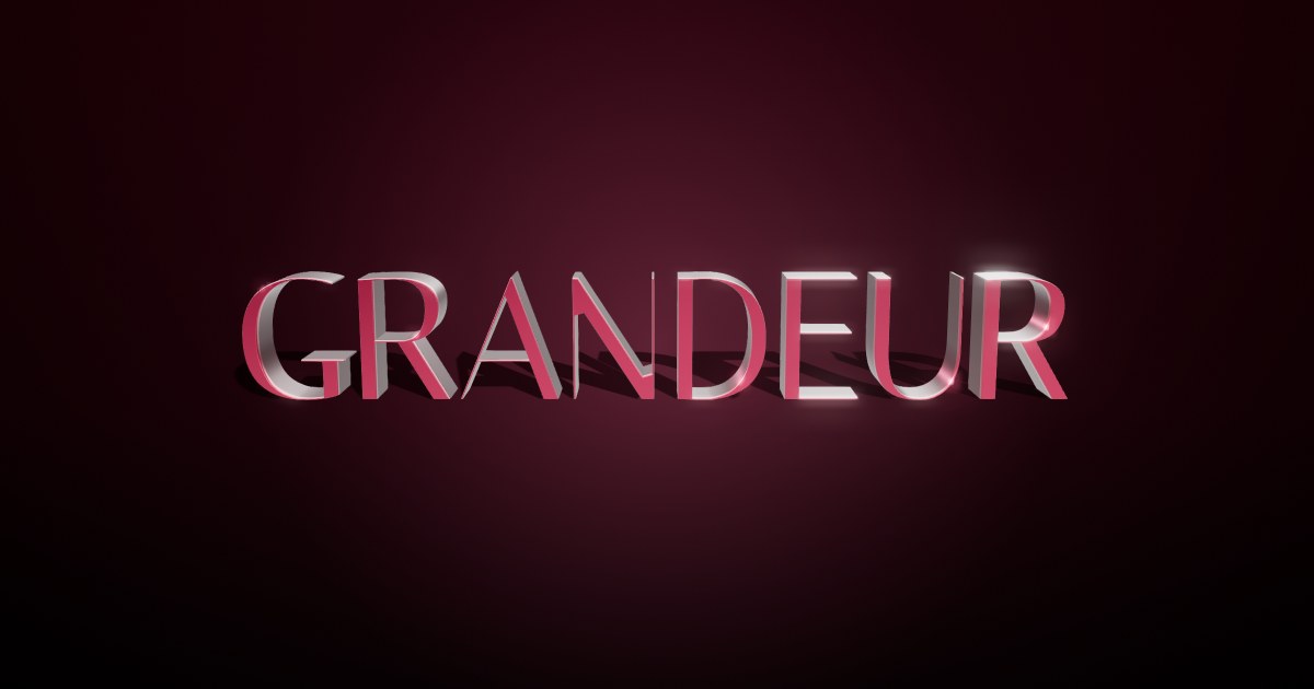 Grandeur 3D text effect
