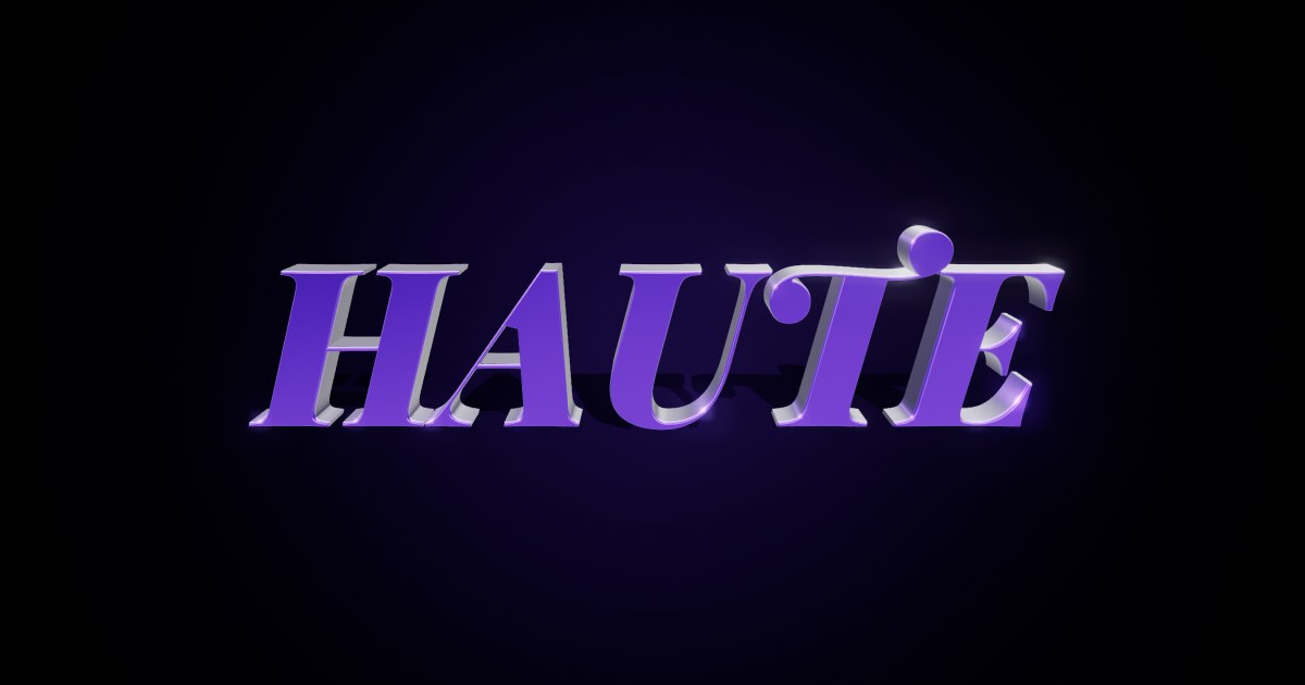 Haute 3D text effect