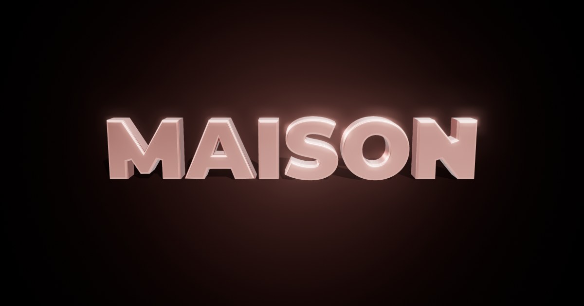 Maison 3D text effect
