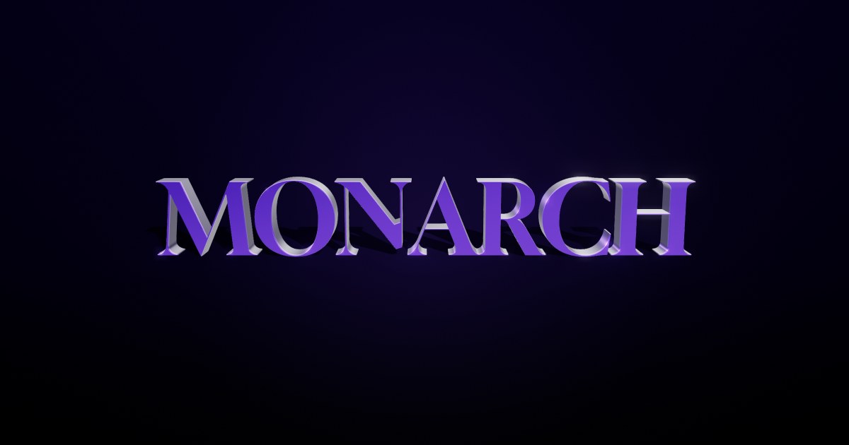 Monarch 3D text effect