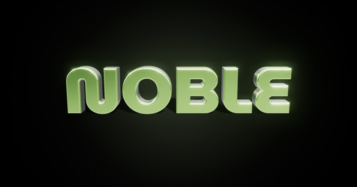 Noble 3D text effect