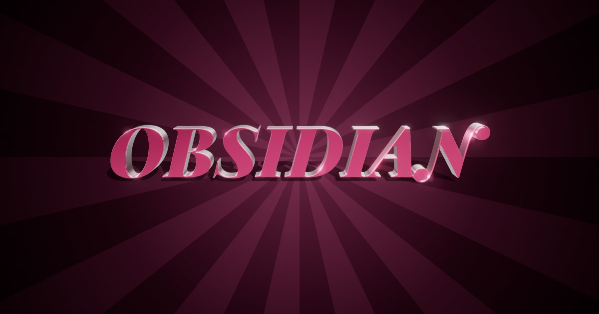 Obsidian 3D text effect
