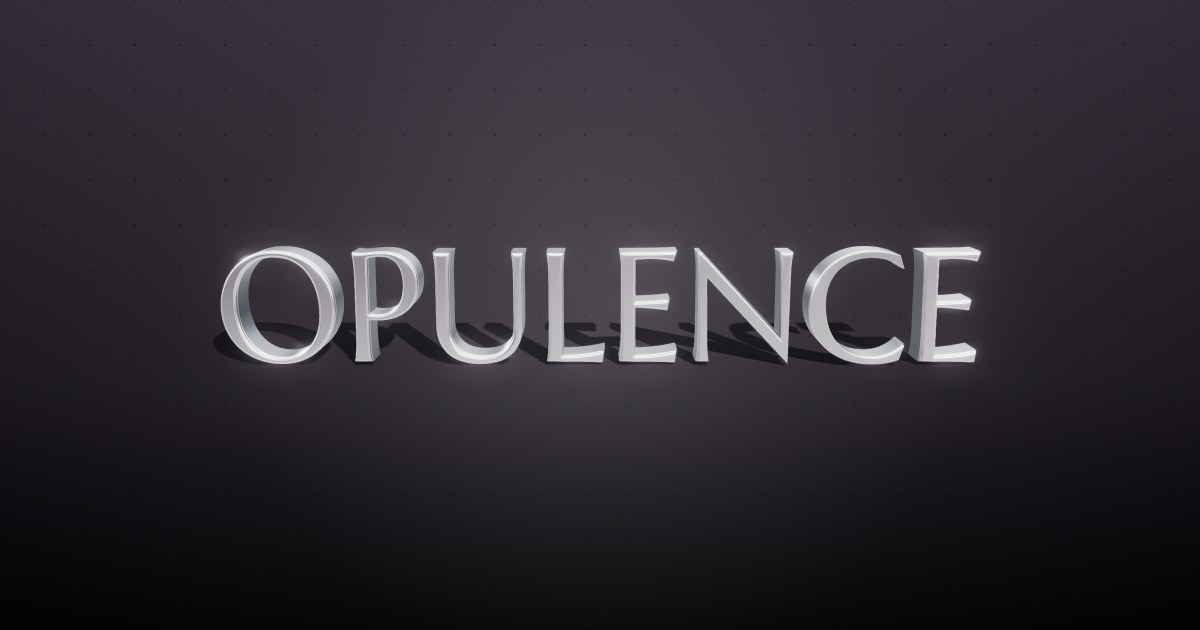 Opulence 3D text effect