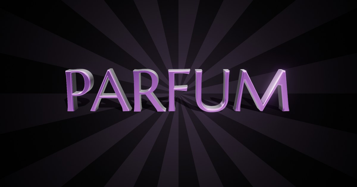 Parfum 3D text effect