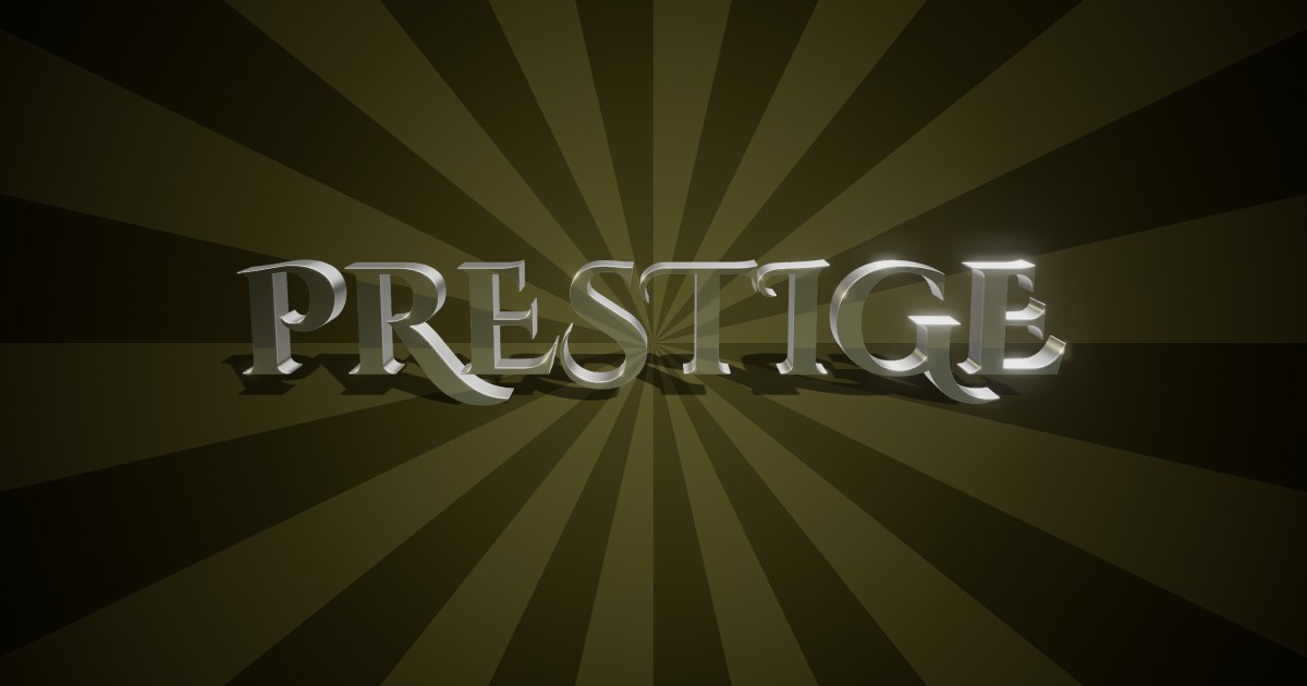 Prestige 3D text effect